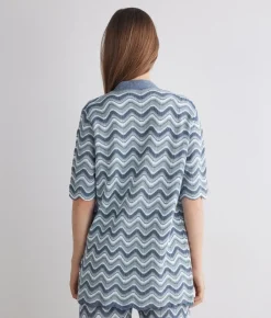 Cardigan chevron lamé