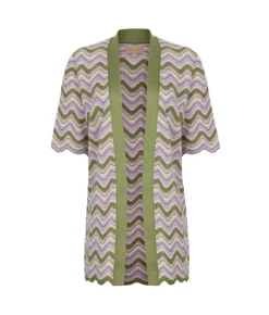 Cardigan chevron lamé