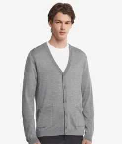 Cardigan con bottoni in Cashmere Ultrafine