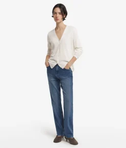 Cardigan con scollo a V in Cashmere Ultrafine