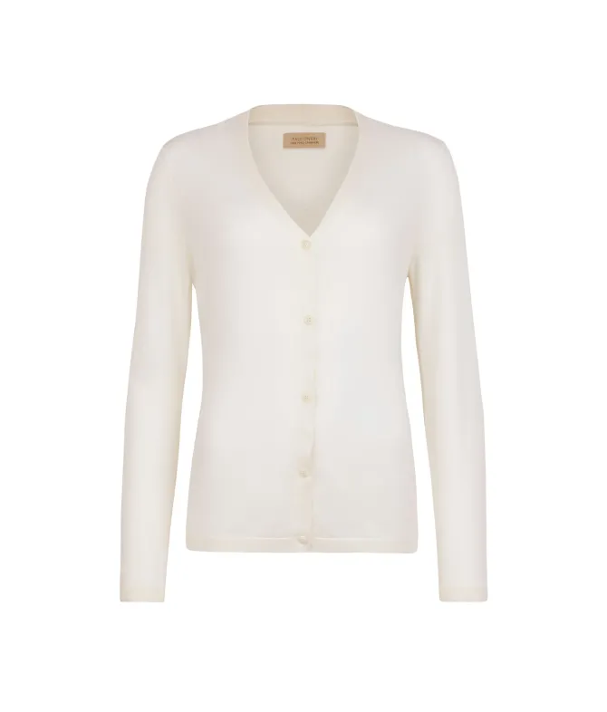 Cardigan con scollo a V in Cashmere Ultrafine