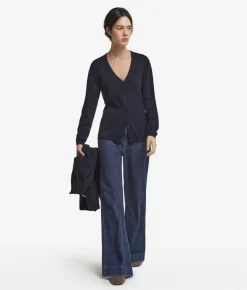 Cardigan con scollo a V in Cashmere Ultrafine