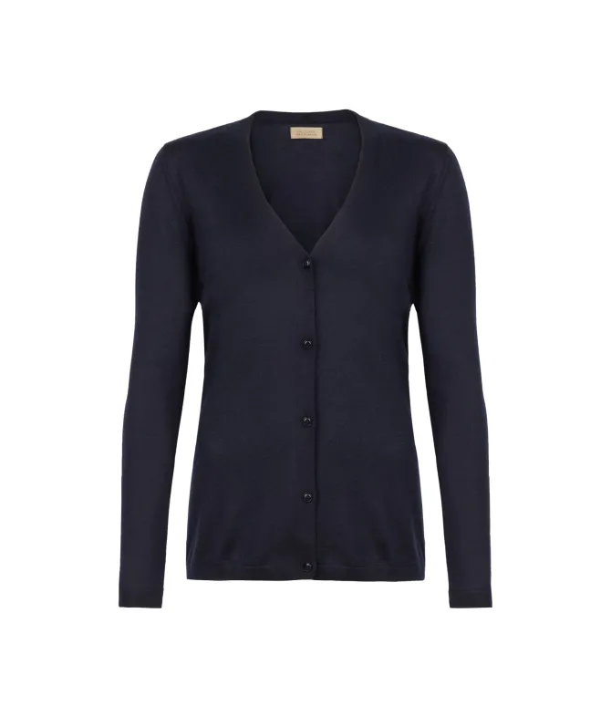 Cardigan con scollo a V in Cashmere Ultrafine