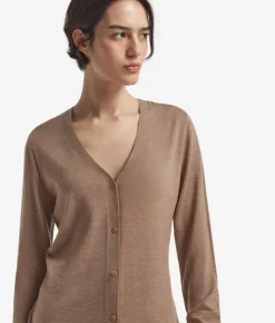 Cardigan con scollo a V in Cashmere Ultrafine