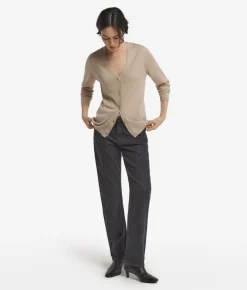 Cardigan con scollo a V in Cashmere Ultrafine