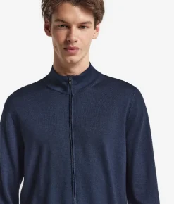 Cardigan con zip in Cashmere Ultrafine