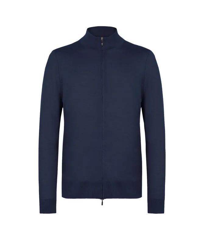 Cardigan con zip in Cashmere Ultrafine