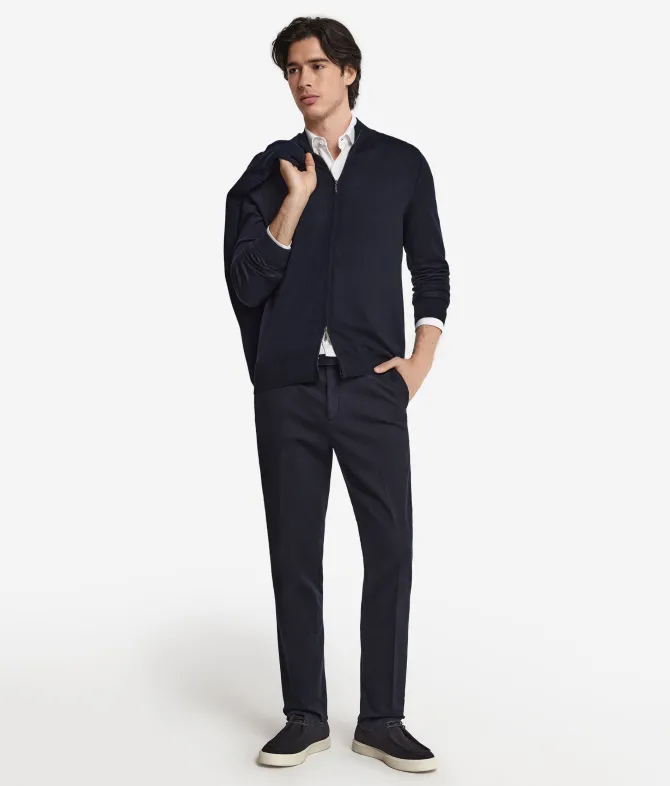 Cardigan con zip in Cashmere Ultrafine