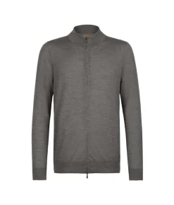 Cardigan con zip in Cashmere Ultrafine