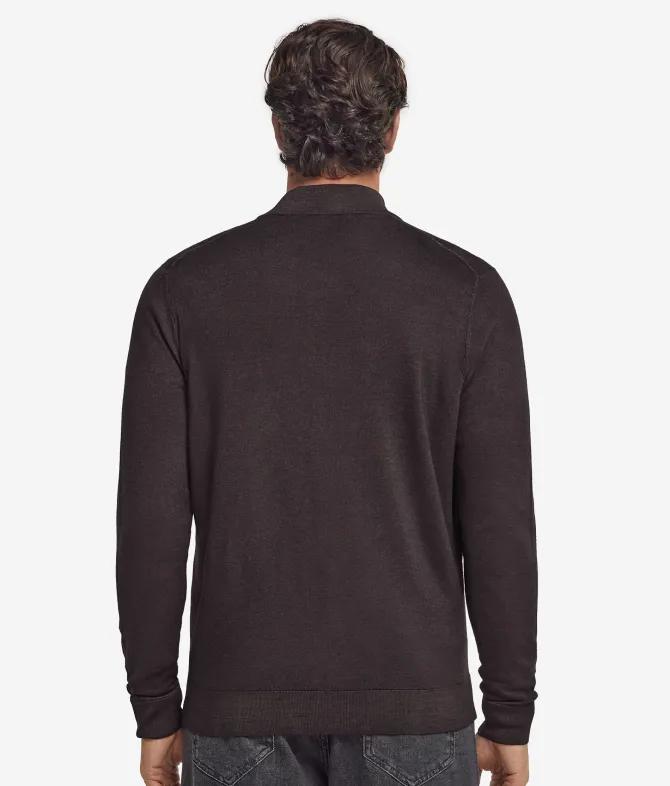 Cardigan con zip in Cashmere Ultrafine
