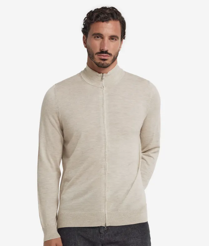 Cardigan con zip in Cashmere Ultrafine