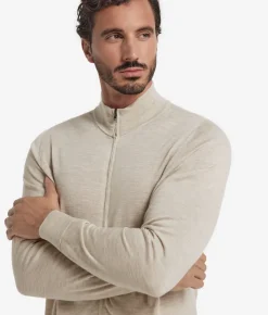 Cardigan con zip in Cashmere Ultrafine