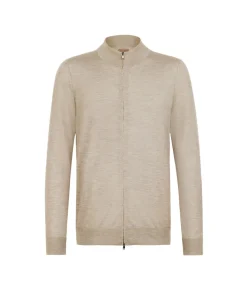 Cardigan con zip in Cashmere Ultrafine
