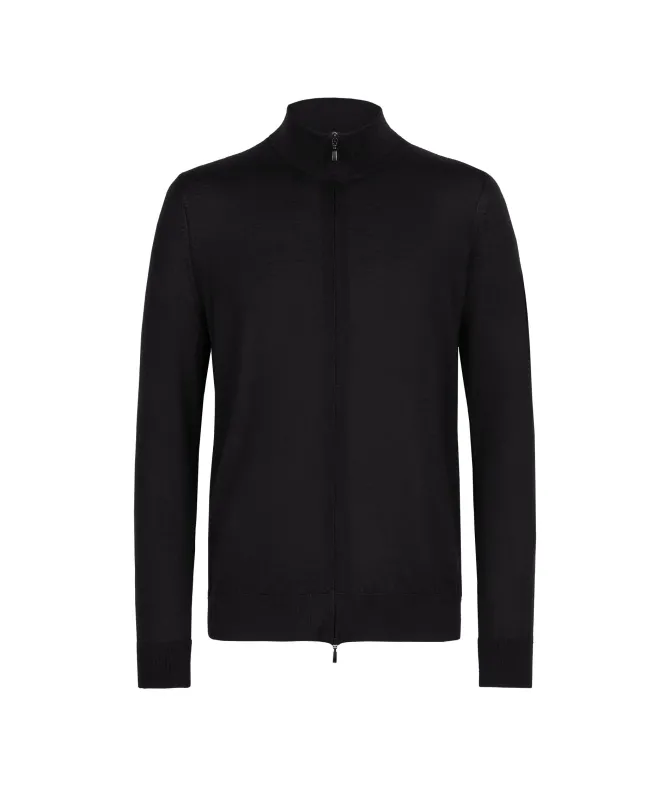 Cardigan con zip in Cashmere Ultrafine