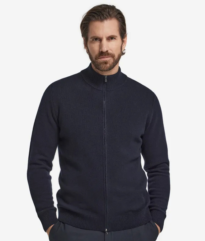 Cardigan con zip in Cashmere Ultrasoft