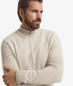 Cardigan con zip in Cashmere Ultrasoft