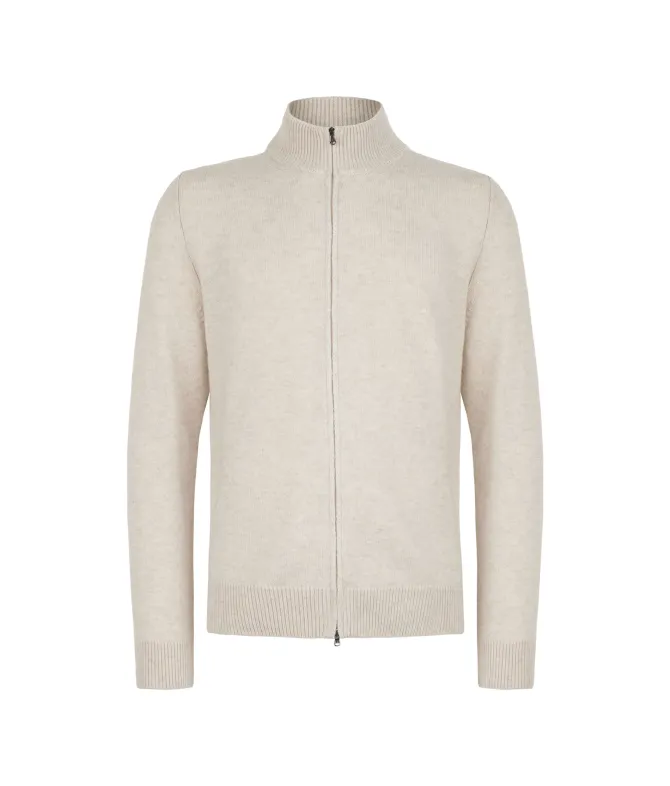 Cardigan con zip in Cashmere Ultrasoft