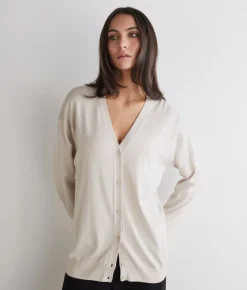Cardigan in seta cotone