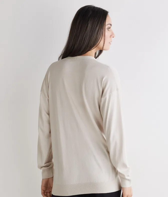 Cardigan in seta cotone