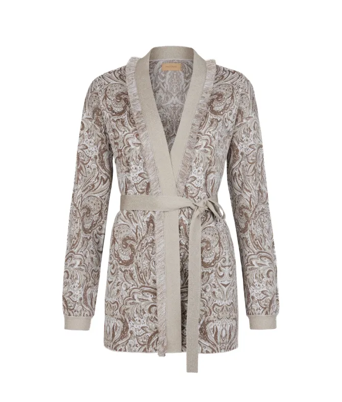 Cardigan jacquard paisley