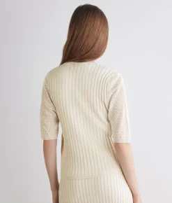 Cardigan trafori lamè