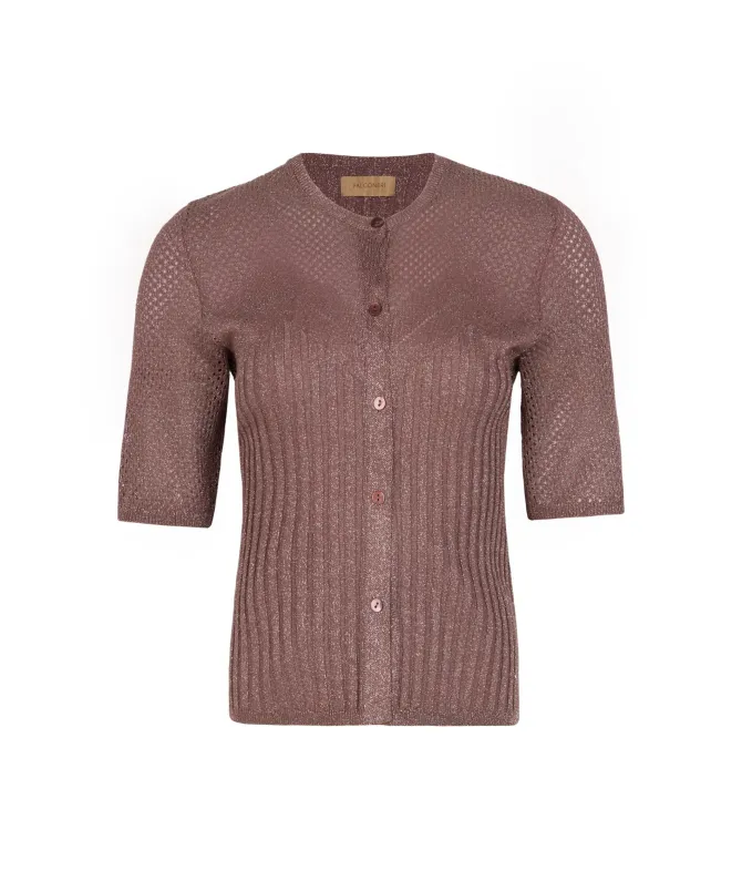 Cardigan trafori lamè