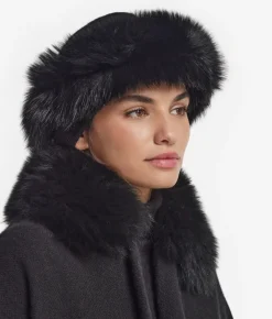 Colbacco in cashmere e pelliccia