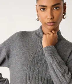 Dolcevita a coste intrecciate in Cashmere Ultrasoft