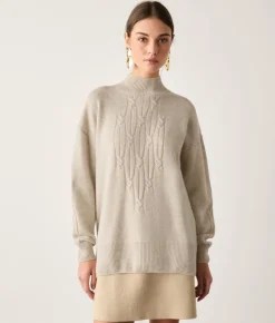 Dolcevita a coste intrecciate in Cashmere Ultrasoft