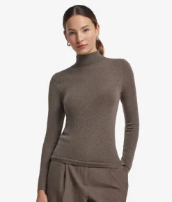Dolcevita a costina in Cashmere Ultrafine
