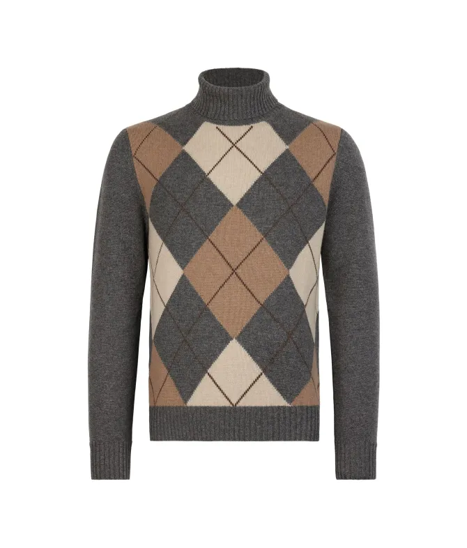 Dolcevita a rombi in Cashmere Ultrasoft