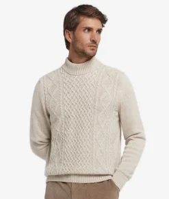 Dolcevita con motivo Fisherman in Cashmere Ultrasoft