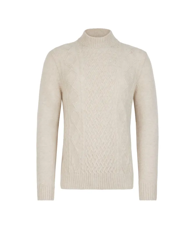 Dolcevita con motivo Fisherman in Cashmere Ultrasoft