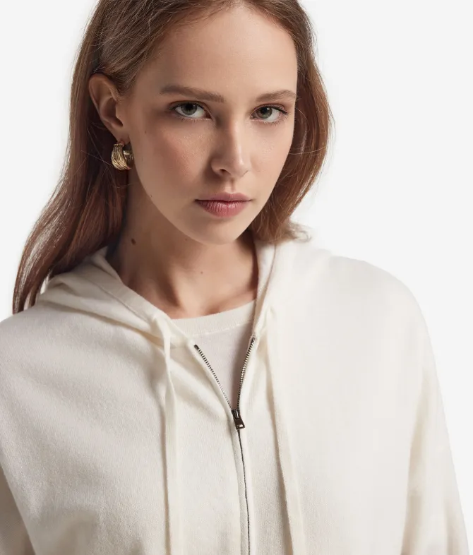 Felpa con cappuccio in Cashmere Ultrasoft