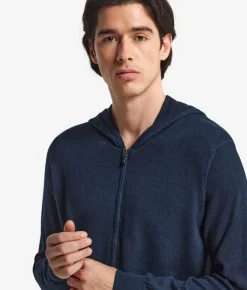 Felpa con zip in Cashmere Ultrasoft