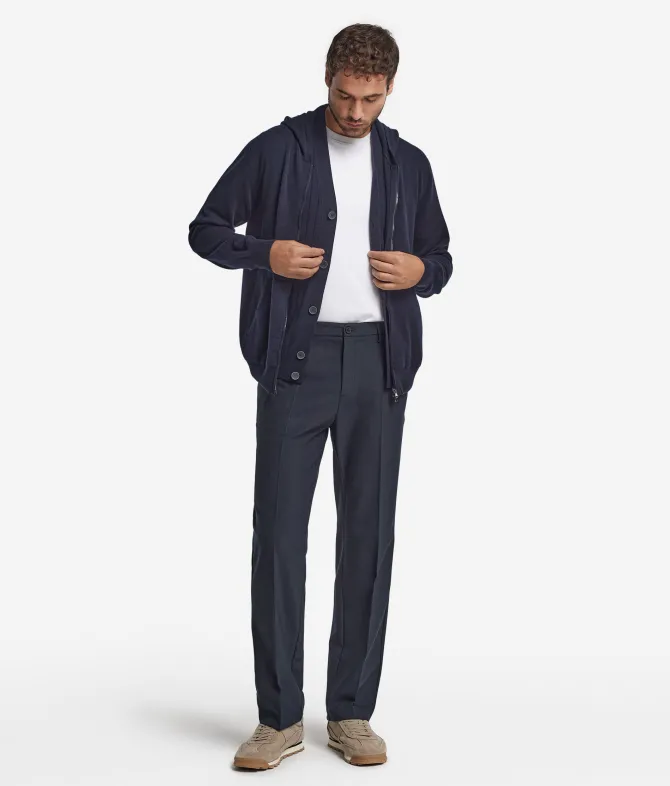 Felpa con zip in Cashmere Ultrasoft