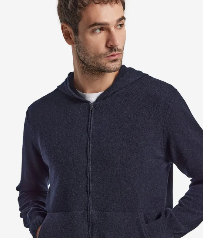 Felpa con zip in Cashmere Ultrasoft