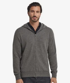 Felpa con zip in Cashmere Ultrasoft