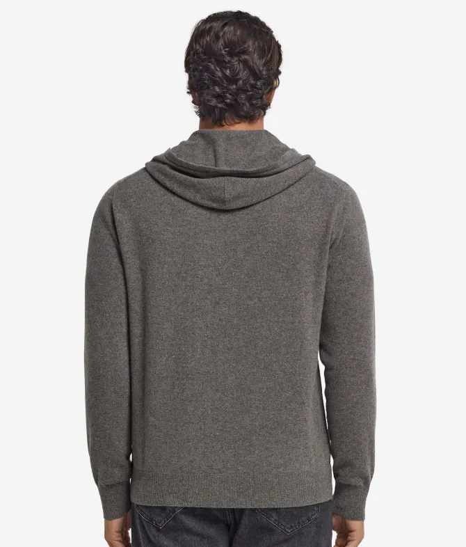 Felpa con zip in Cashmere Ultrasoft