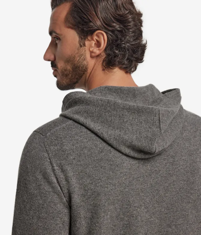 Felpa con zip in Cashmere Ultrasoft