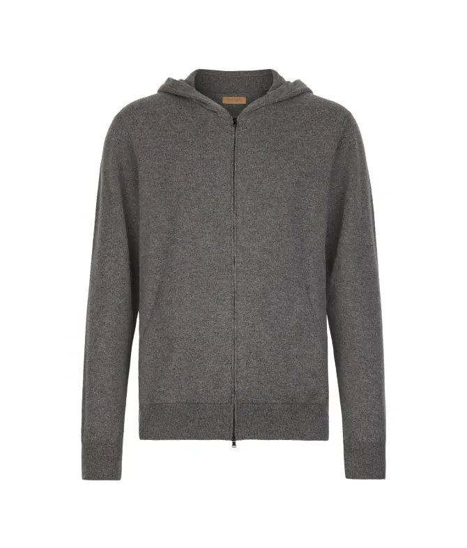 Felpa con zip in Cashmere Ultrasoft