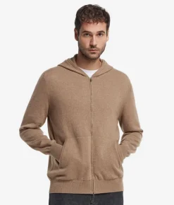 Felpa con zip in Cashmere Ultrasoft