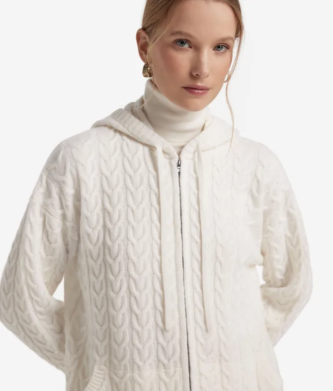 Felpa trecce in Cashmere Ultrasoft