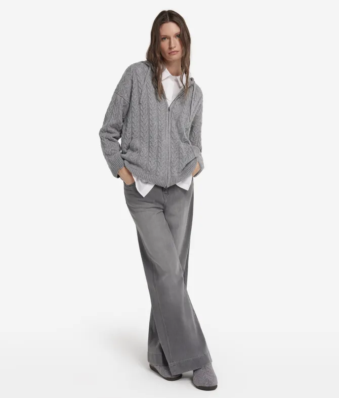 Felpa trecce in Cashmere Ultrasoft