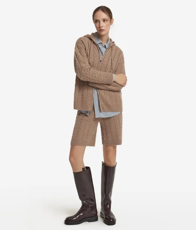 Felpa trecce in Cashmere Ultrasoft