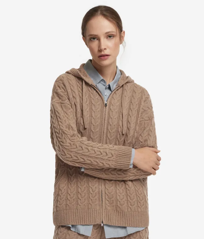 Felpa trecce in Cashmere Ultrasoft