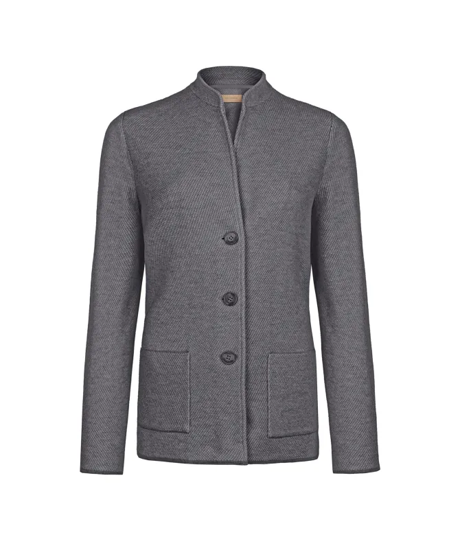 Giacca bicolore in lana e cashmere
