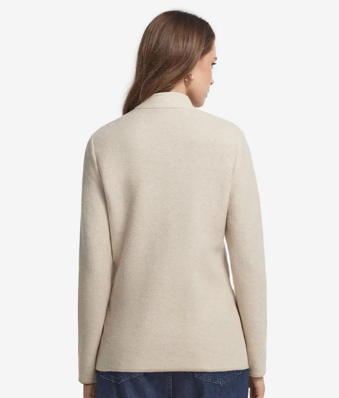 Giacca bicolore in lana e cashmere