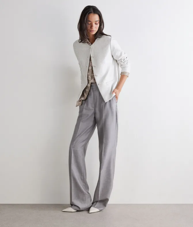 Giacca crop lamé in cotone