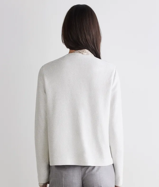 Giacca crop lamé in cotone